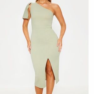Sage Green Dress by Pretty Little Thing